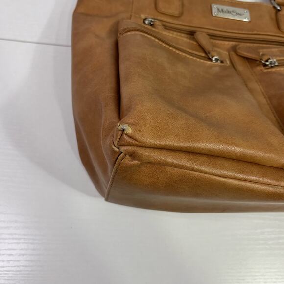 Multisac Beige Tote Shoulder Purse Bin9 - Picture 9 of 10